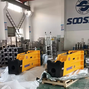 Martillo Hidráulico Silencioso Tipo Caja SOOSAN para Excavadora de 28-35 Toneladas, Cincel de 155 mm, Amarillo, 1 Año de Garantía, Shandong, 2632 kg - Product Image 1