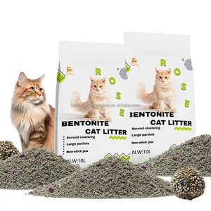 Areia de areia para gatos com mineral natural, desodorizante eficiente e solúvel, novidade