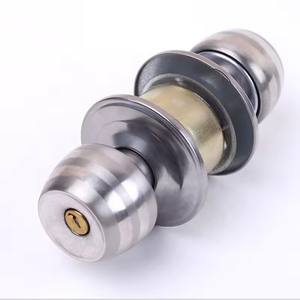 5831 विंटेज स्टाइल बॉल लॉक कीड एंट्री डोर नॉब लकड़ी/लोहे/स्टील दरवाजों के लिए स्टेनलेस स्टील के लिए आसान स्थापना - Product Image 2