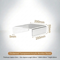 Support d'écran en acrylique transparent épaissi, étagère de rangement pour chaussures en forme de U, support de bureau en acrylique peu encombrant pour l'affichage de figurines
