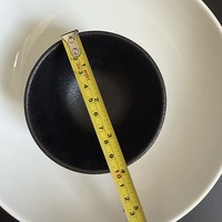 Petit bol à dessert et à condiments en céramique et porcelaine, sous glaçure noire, compatible micro-ondes, design minimaliste
