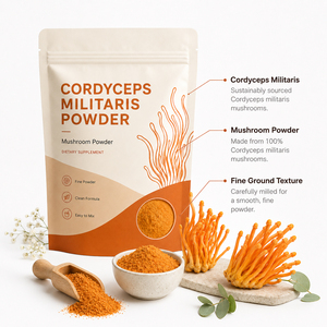 Private <b>Label</b> Premium Halal Organic Cordyceps Militaris Mushroom Extract Powder Herbal Supplement Improve Immunity Antioxidant - Product Image 5