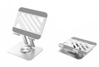 Support de tablette pliable en alliage d'aluminium rotatif à 360 degrés, support de tablette tout en métal à angle réglable pour iPad