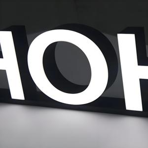 Acrylic 3D LED thư dấu hiệu kinh doanh sáng signage tùy chỉnh thép không gỉ cửa hàng biểu tượng ánh sáng lên LED kênh thư ký - Product Image 6