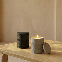 Bocaux à bougies en béton de luxe gaufrés Coran, décorations de bureau islamiques pour l'Aïd al-Fitr et le Ramadan, support personnalisable avec logo