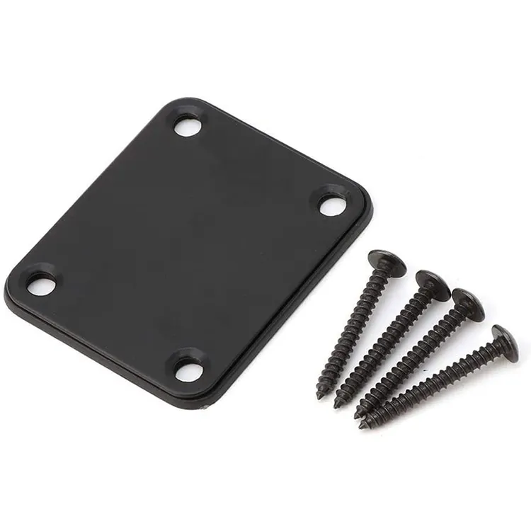 Black Neck Joint Plate Gitarren hals Joint Board mit/4 Schrauben für E-Gitarren-Teile