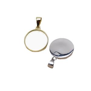 Pendentif en argent S925, 13 mm, 16 mm, cheveux de fœt, rond, 20 fonds plats, 4478, porte-boucles d'oreilles vide à faire soi-même, accessoires, taille 3 mm - Product Image 5