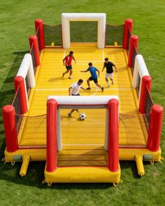 EASYFUN Équipement <span class=keywords><strong>de</strong></span> football <span class=keywords><strong>Cage</strong></span> <span class=keywords><strong>de</strong></span> panna gonflable Terrain <span class=keywords><strong>de</strong></span> football pour enfants - Product Image 2