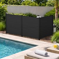 Paravent d'extérieur avec poteaux en aluminium, kit de clôture pour poubelle, idéal pour jardin et patio extérieur