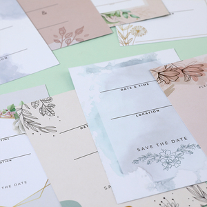 Oem ODM tùy chỉnh in thiết lập của <span class=keywords><strong>50</strong></span> bên lễ kỷ niệm lời mời Bridal tắm lời mời và phong bì - Product Image 5