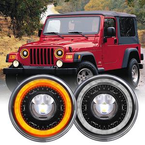 Faro Delantero LOYO de Fábrica, DOT y Emark, LED Redondo de 7 Pulgadas, para <span class=keywords><strong>Jeep</strong></span> Wrangler, Hummer y Harley Davidson - Product Image 1
