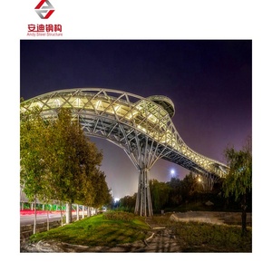 <span class=keywords><strong>Puente</strong></span> de paso elevado para peatones con estructura de acero prefabricada de larga duración Q235/Q355 Grado SP Modelo 3% Tolerancia GB Doblado de corte - Product Image 5