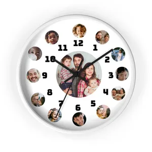 Orologio <span class=keywords><strong>da</strong></span> <span class=keywords><strong>parete</strong></span> personalizzato <span class=keywords><strong>foto</strong></span> <span class=keywords><strong>di</strong></span> famiglia <span class=keywords><strong>di</strong></span> forma rotonda 12 pollici orologio personalizzato decorazione <span class=keywords><strong>da</strong></span> <span class=keywords><strong>parete</strong></span> regalo unico - Product Image 1