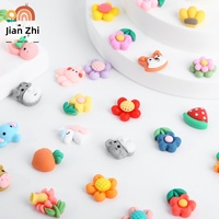 Aksesoris Perhiasan DIY Resin Plastik Figur Mini Simulasi Grosir Kartun Kreatif Hewan/Bunga Casing Ponsel