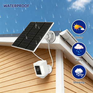 Kit Completo de Paneles Solares Monocristalinos de 5W, Cargador para Cámara de Seguridad, Impermeable IP65, Soporte Ajustable de 360°, Uso en Exteriores Inalámbrico - Product Image 3