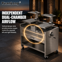 Barbecue moderne en acier inoxydable pour les fêtes dans la cour, le camping et les pique-niques