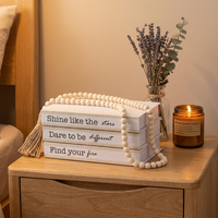 Ensemble de faux livres décoratifs pliables avec textes inspirants pour la décoration de salon, chambre, armoire ou table