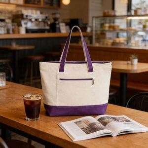Custom Logo <b>Large</b> Capacity Patchwork Canvas Tote Fashion Shoulder <b>Bag</b> Advertisement Handbag - Product Image 3