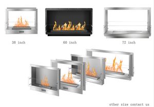 Cheminée suspendue au bio-éthanol Hôtel <span class=keywords><strong>Alcool</strong></span> Intérieur Salon Poêle suspendu noir mat Fixation murale Véritable Feu Ethanol Carburant - Product Image 4