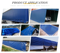 Bâche Rétractable en Vinyle Bleu Robuste et Étanche 550-1000 GSM Prix d'Usine, 30x40 PI PVC Enduit pour Côté Rideau de Camion