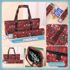 Ensemble complet de Mahjong américain avec tuiles, supports, indicateur de vent, jetons, portable pour les soirées de jeu en famille et les voyages - Product Image 6