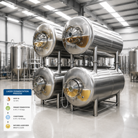 Cuve de brassage 500L Bright Beer Tank (BBT) en acier inoxydable sanitaire pour la clarification et le service de la bière prête à l'emploi