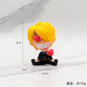 8 Styles Q VER. Figurines de manga assises, 1 pièce, Nika Luffy Sabo Law <span class=keywords><strong>Chopper</strong></span> Roronoa Zoro Sanji Usopp, jouet en PVC, <span class=keywords><strong>figurine</strong></span> d'anime - Product Image 2
