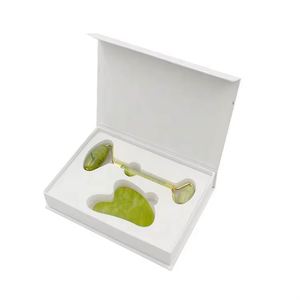 Planche de massage Gua Sha en véritable pierre de jade aventurine verte, kit d'outils faciaux au design créatif, cadeaux de bienvenue, vente en gros - Product Image 1
