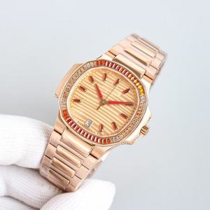 Reloj de Moissanita y Cristal de Colores Personalizado OEM y ODM, Correa de Acero Inoxidable, Cal.324, Movimiento Mecánico Automático de Fábrica Dandong - Product Image 6