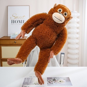 Peluche d'orang-outan réaliste et mignonne, poupée <span class=keywords><strong>singe</strong></span> <span class=keywords><strong>moche</strong></span>, mignonne et originale |   Oreiller de sommeil pour enfants, compagnon câlin |   Cadeau pour filles - Product Image 5