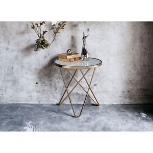 Mesa de Centro DB Valora de Vidrio Esmerilado con Acabado Champán, Diseño Contemporáneo para Sala de Estar - Product Image 3