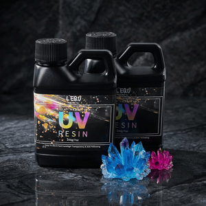 LEQU Pegamento UV Transparente de Curado Rápido Happy And Fun 200g, Adhesivo UV Resistente al Agua de Alta Fijación para Vidrio y Joyería - Product Image 1