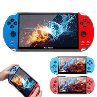 Console de Jeux Vidéo Portable FORYOBUD X12 Plus 7 Pouces Intégrant 10000 Jeux, Manette Double Joystick, 16 Go