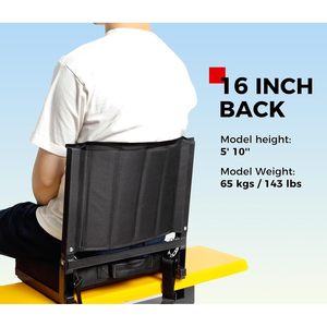 Sedili Premium per Stadio con Supporto Lombare, Sedie Imbottite per Tribune con Cuscino per Spalle e Schiena, Arredamento per Teatro - Product Image 4