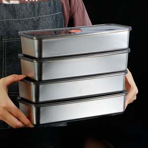 Contenedor de Almacenamiento de Alimentos Apilable de Acero Inoxidable con Tapa, Diseño Clásico, para Refrigerador, Solución de Almacenamiento para Cocina - Product Image 3