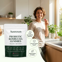 Gummies Probiotiques Kombucha Véganes Ausreson OEM – Complément pour l'Équilibre Intestinal, la Santé Digestive et le Soutien Immunitaire