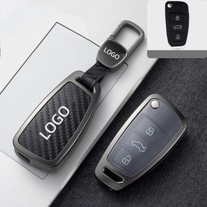 Conception Simple de luxe pour 2020 <span class=keywords><strong>audi</strong></span> Sq5 Q3 F3 <span class=keywords><strong>coque</strong></span> de protection de porte-clés de voiture en Fiber de <span class=keywords><strong>carbone</strong></span> - Product Image 1