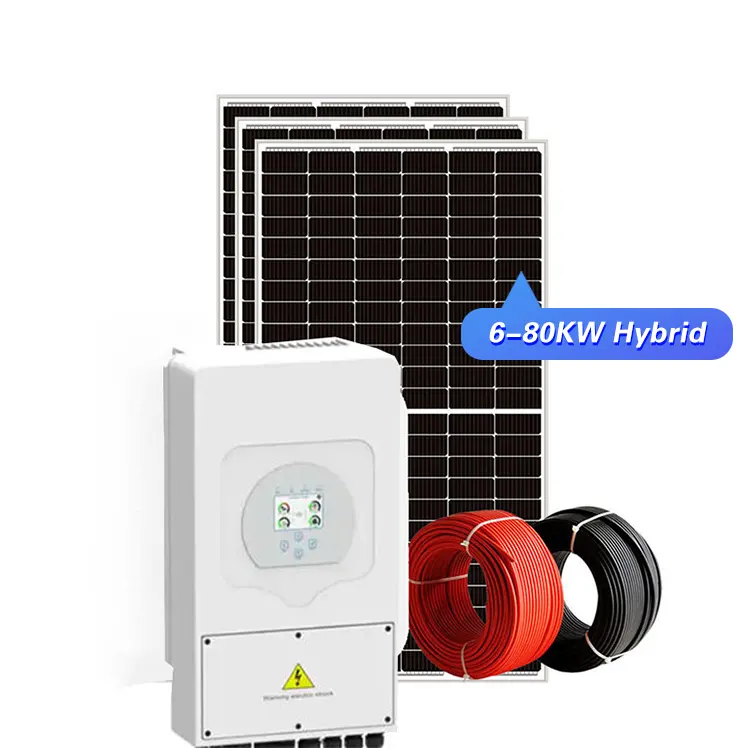 Sistem Panel surya 10KW lengkap, kit surya lengkap 1KW 3KW 5kW 10KW sistem Panel surya pada Grid untuk rumah sistem energi surya 10KW