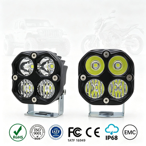 JHS Neblineros - Luces <span class=keywords><strong>LED</strong></span> Cuadradas de 3 Pulgadas y 40W para Motocicleta, Camioneta, SUV, UTV, Luces Auxiliares de Conducción Todoterreno - Product Image 1