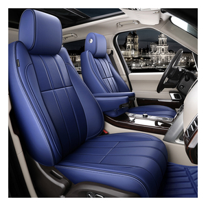 Fundas de Asiento de Coche de Cuero de Lujo para <span class=keywords><strong>Land</strong></span> <span class=keywords><strong>Rover</strong></span> Range <span class=keywords><strong>Rover</strong></span> Velar Evoque Sport Discovery <span class=keywords><strong>Defender</strong></span>, Ajuste Personalizado, Juego Completo, para Todas las Estaciones - Product Image 1