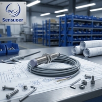 Sensor de Desplazamiento por Corrientes de Foucault 5108, Sonda de 8mm, 8V/mm, Rango de 2000μm, Rosca M10x1, Salida de -2~-18V, Reemplaza a IN081/IN083