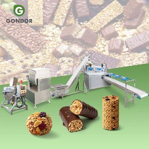 Full Automatic Industrial Cold Pressed Peanut <b>Candy</b> Protein Maker Cereal Process Energy Bar Production Line with Coating - Product Image 1