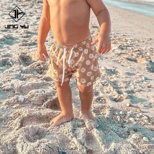 Pantalones de Baño Reciclados con Estampado Floral Personalizados OEM, Pantalones Cortos de Baño a Juego para Niños, Pantalones Cortos de Baño Personalizados de Alta Calidad para Niños - Product Image 3