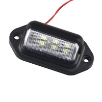 Lumière de plaque d'immatriculation à 6 LED DQSD-214 pour camion/SUV/remorque 12-24V Marque DQ Garantie de 12 mois