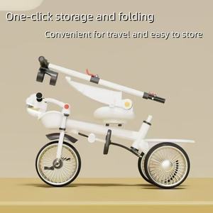 Fabricants Vente en gros Nouveaux tricycles pour enfants Vélos pour enfants Poussettes pour bébés Tricycles pour bébés avec barre de poussée et pare-soleil - Product Image 2