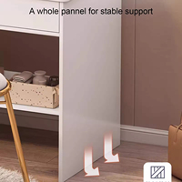 Table de vanité blanche moderne de maquillage de stockage de vente chaude avec la chaise de miroir éclairée de 2-4 tiroirs pour des filles-pour l'usage de chambre à coucher ou d'hôtel