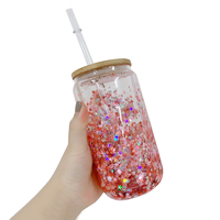 Gobelets de 12oz 16oz 20oz verres à bière à double paroi tasse à sublimation Sippy verre à haute teneur en borosilicate peut en forme de tasse à sublimation d'eau