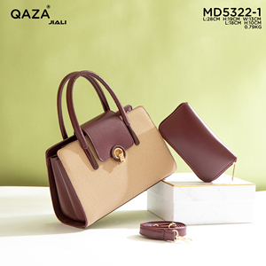 Sac à main fourre-tout en cuir PU uni avec fermeture éclair et chaînes <span class=keywords><strong>QAZA</strong></span> pour femme, sac à bandoulière de luxe pour usage quotidien - Product Image 2