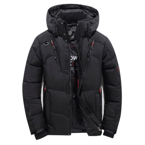 Manteau d'Hiver Chaud Homme Grande Taille, Doudoune Décontractée en Toile Zippée à Capuche, Coupe-Vent Épais de Haute Qualité - Product Image 2