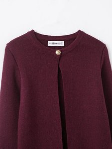 Cardigã Feminino Forrado de Lã com Botões e Estampa Floral, Novo Estilo Europeu-Americano Outono 2025 para Comércio Exterior Transfronteiriço - Product Image 5
